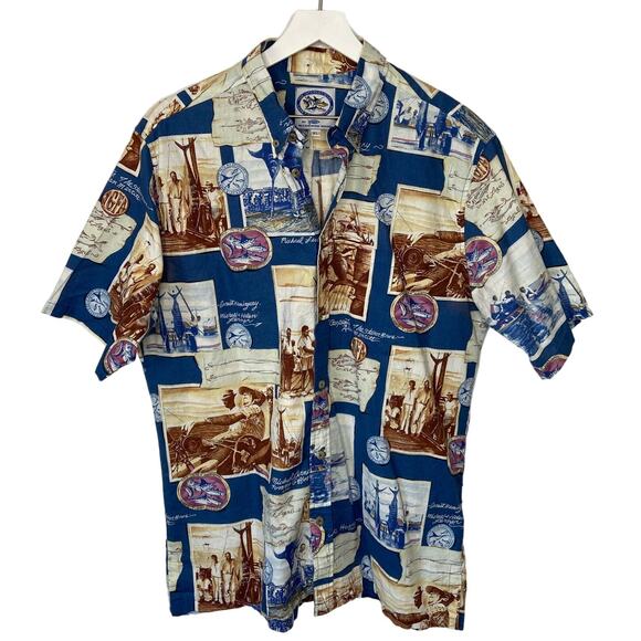 Vintage International Game Fish Hawaiian Shirt - Men's Size XL - Picture 1 of 4